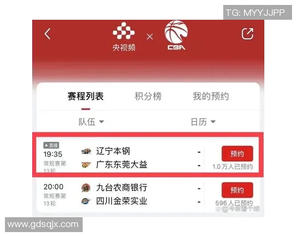 辽宁对阵广东的精彩比赛直播在哪个频道观看详解